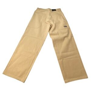 LA Gate Vintage pants men's 36 Wide Leg Carpenter Cream‎ White Baggy